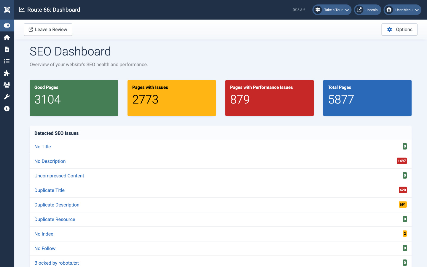 Joomla SEO: Route 66